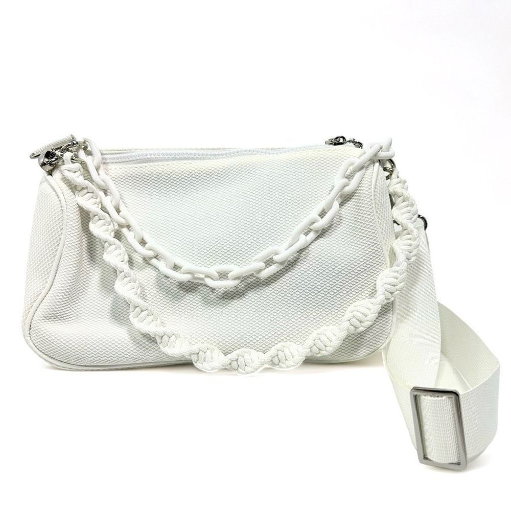 Ahdorned Neoprene Multi Way Crossbody Shoulder Bag White  New Without Tag.